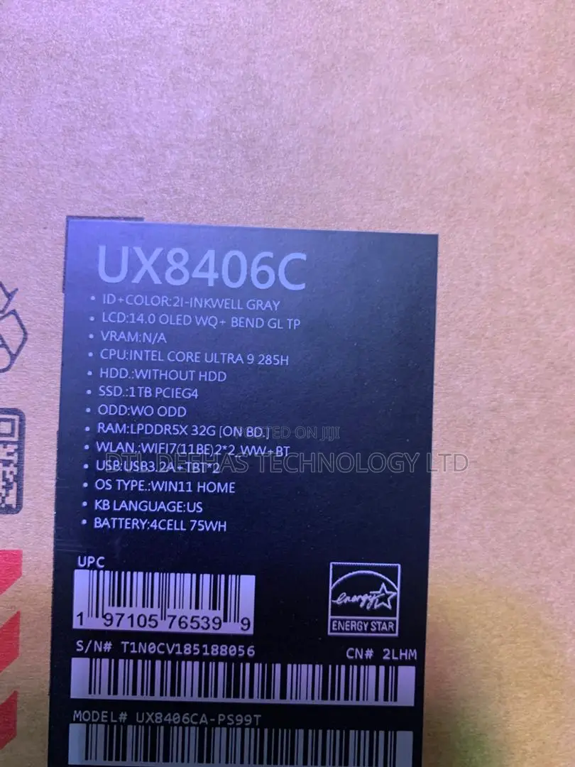 New Laptop Asus Zenbook Duo 14 32GB Intel Core Ultra 9 SSD 1T