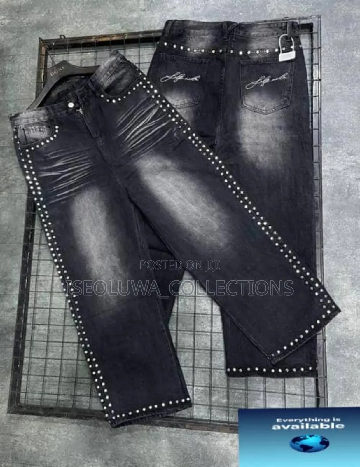 High Quality Men's Baggy Bling Denim Pants