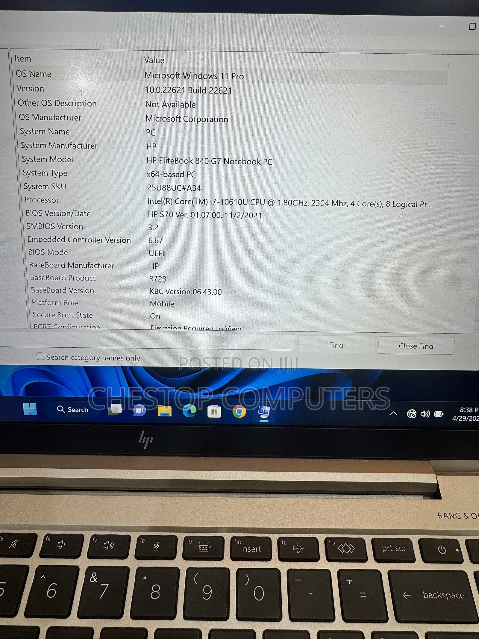 Laptop HP EliteBook 840 G7 16GB Intel Core i7 SSD 512GB