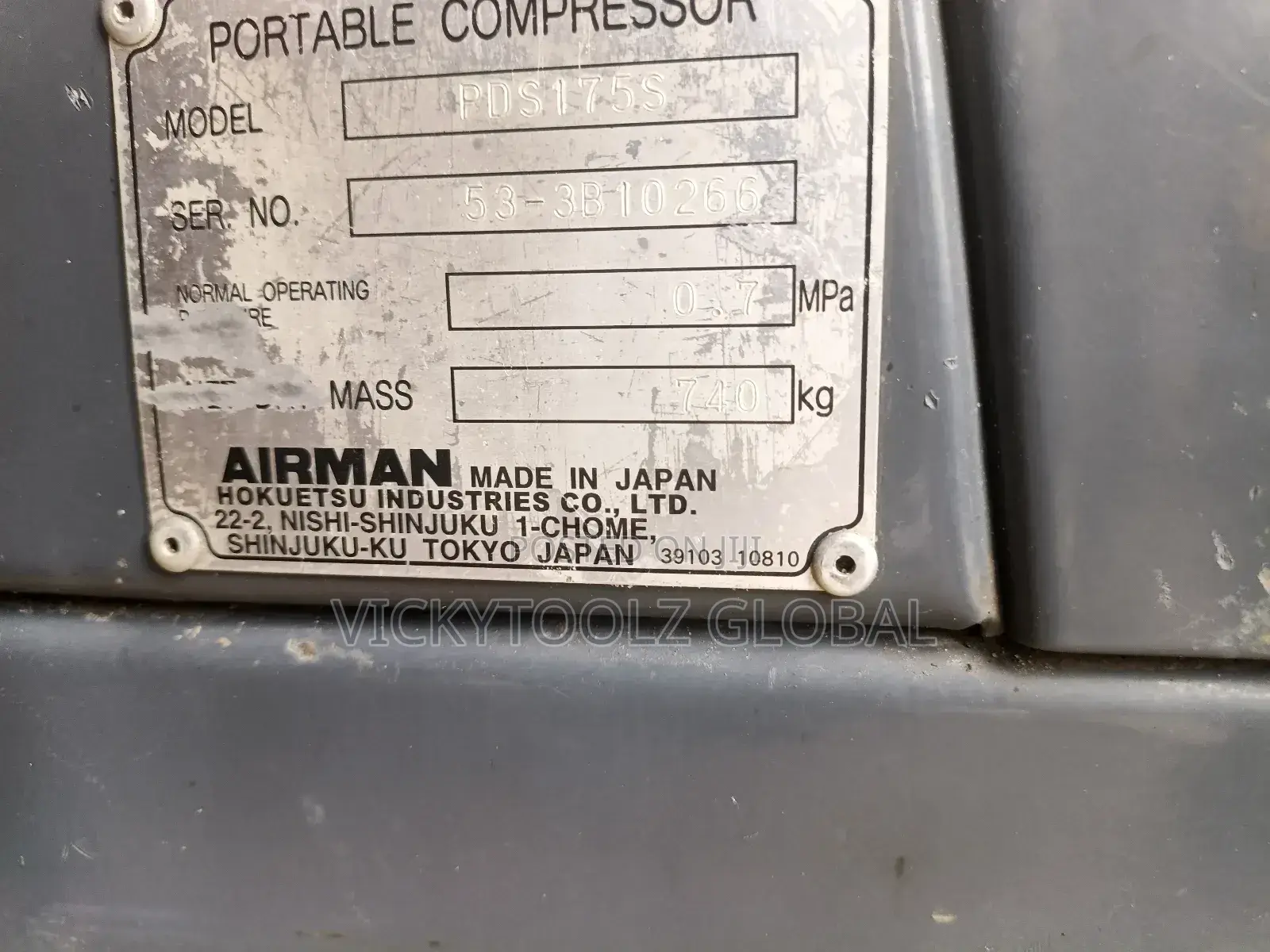 Airman Portable Compressor Pds175s