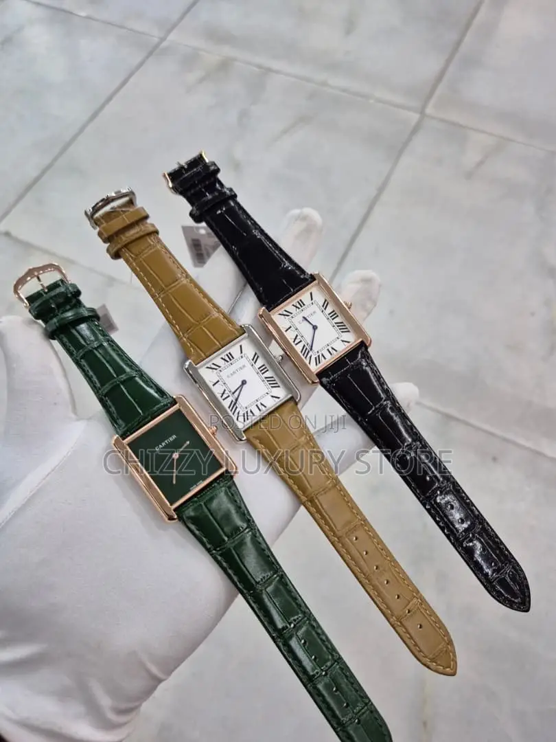 Cartier Quality Luxury Ladies Genuine Leather Wristwatch