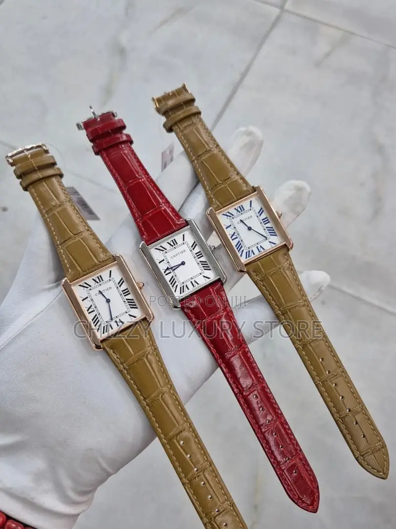 Cartier Quality Luxury Ladies Genuine Leather Wristwatch