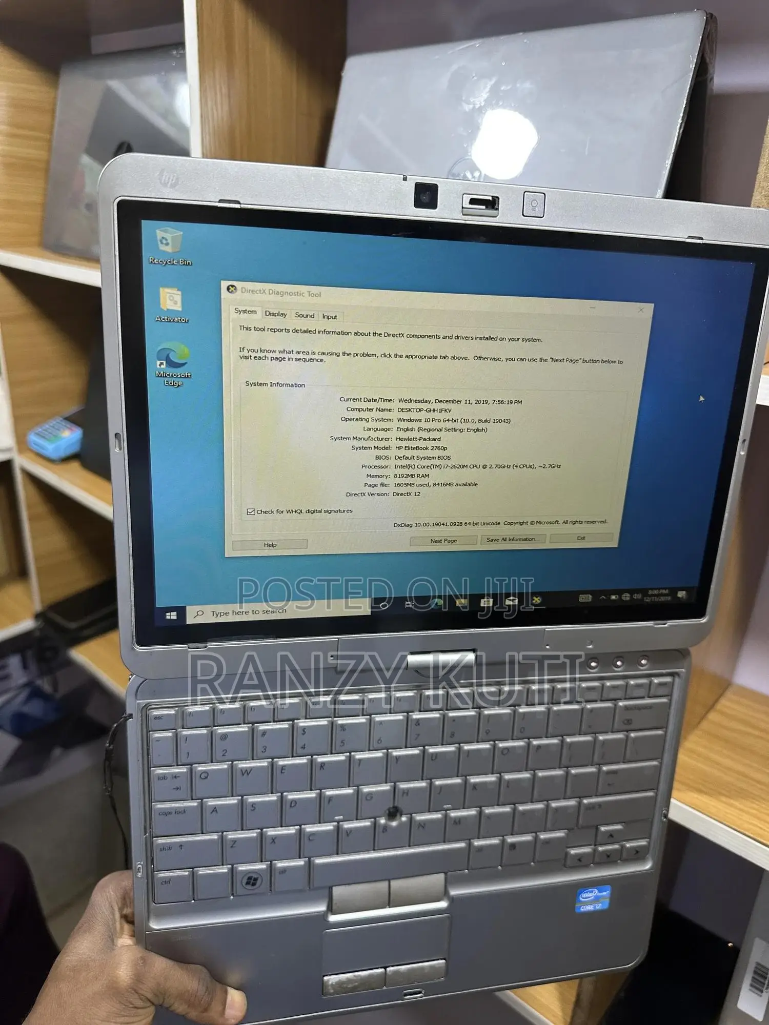 Laptop HP EliteBook 2760P 8GB Intel Core i7 HDD 500GB