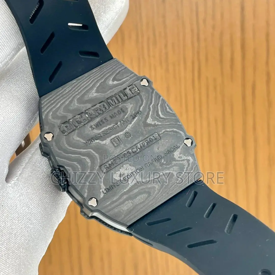 Richard Mille Quality Luxury Men Chronograph Rubber Strap Wristwatch