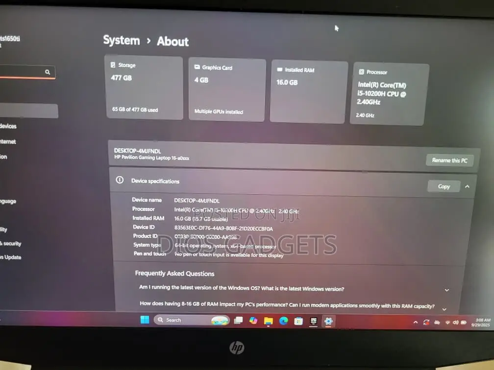 Laptop HP Pavilion 15 16GB Intel Core i5 SSD 512GB