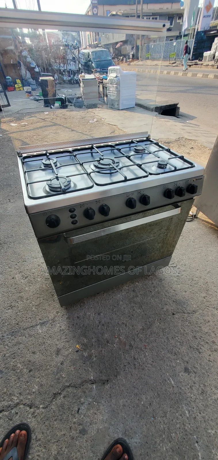 60by90 Cm Standard 5 Burners Gas Cooker With Gas Oven and Grill