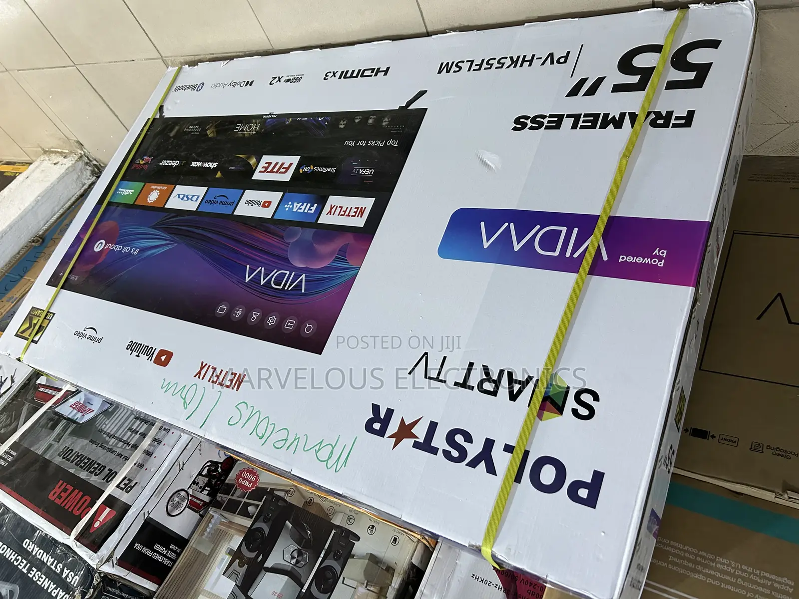 Brand New Polystar 55inch Uhd Full Framless Smart Television