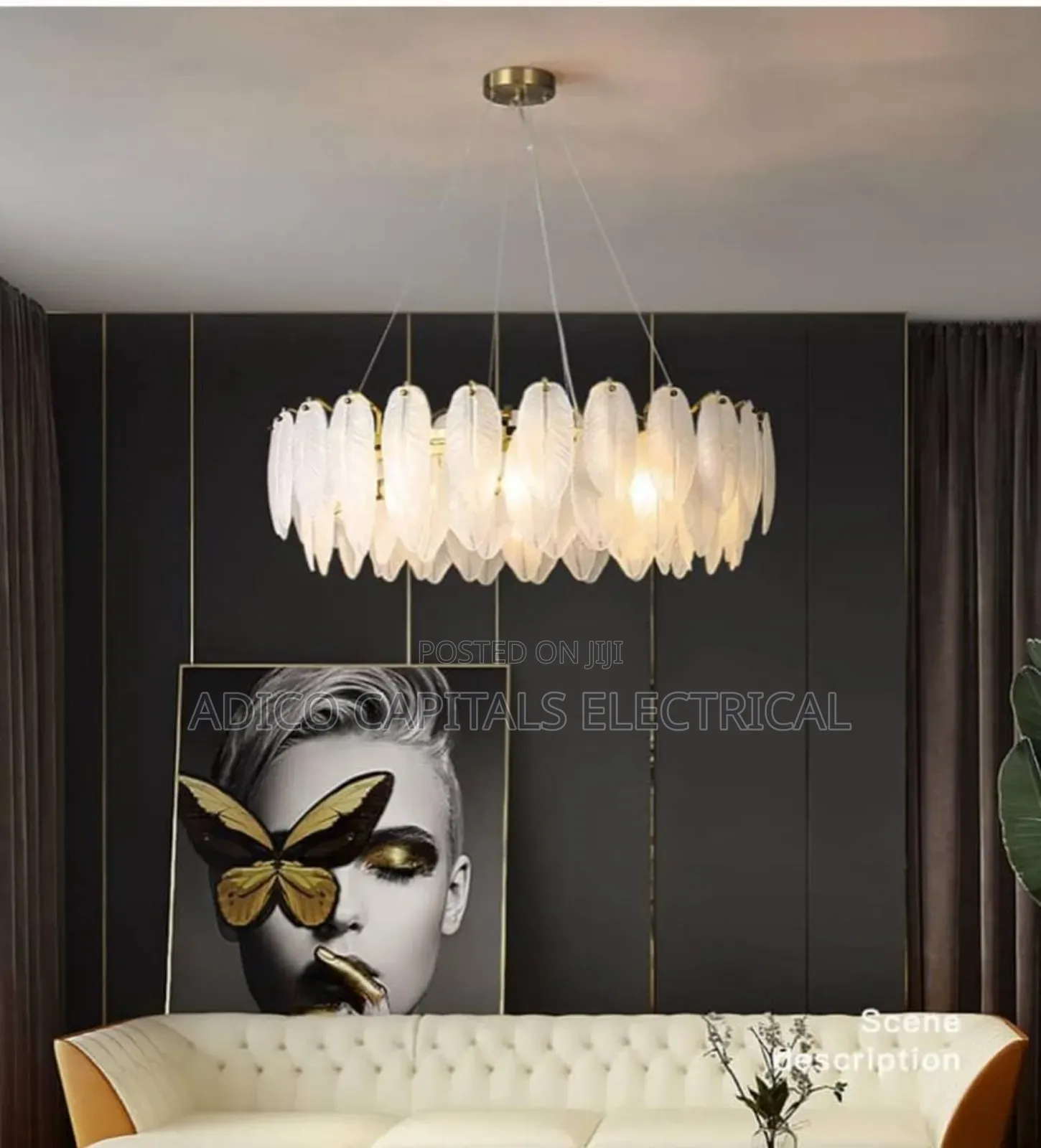 Feather Crystals Chandeliers