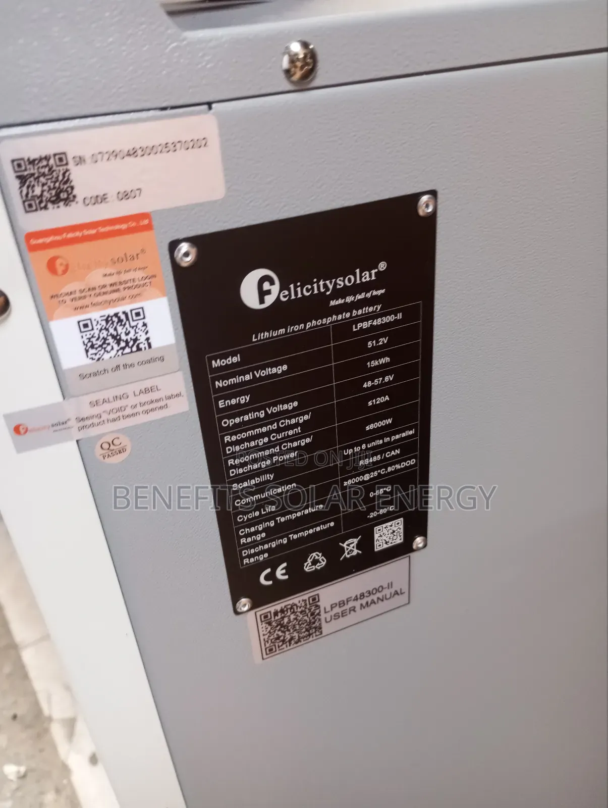 15kwh Felicity Lithium Battery