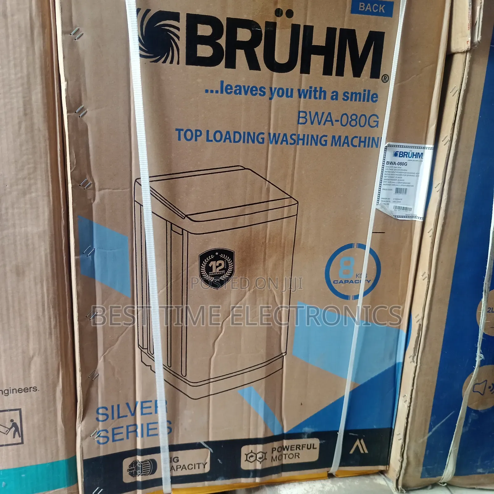Bruhm 8kg Automatic Top Loading Washing Machine