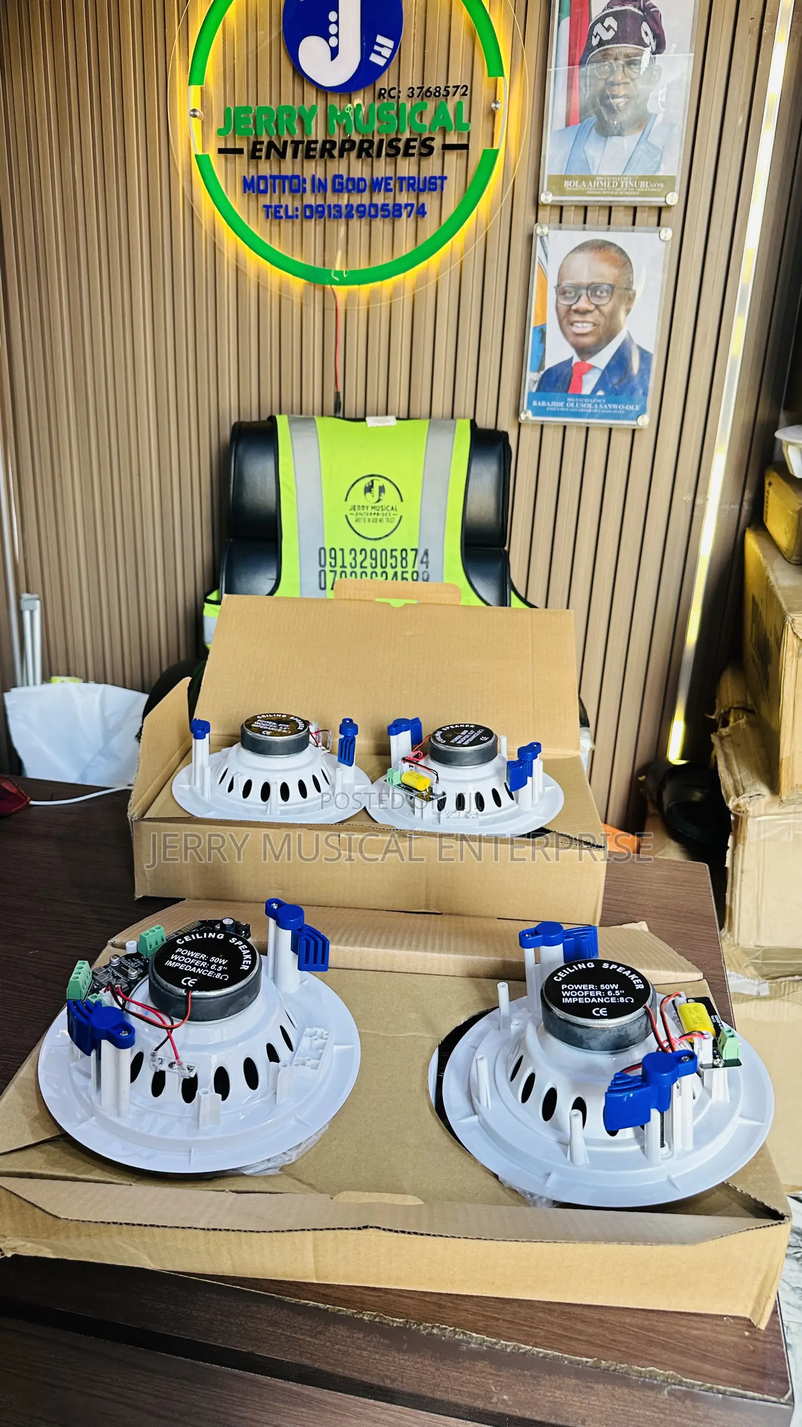 50watts 4n1 Bluetooth Ceiling Speakers With Woofer And Bass