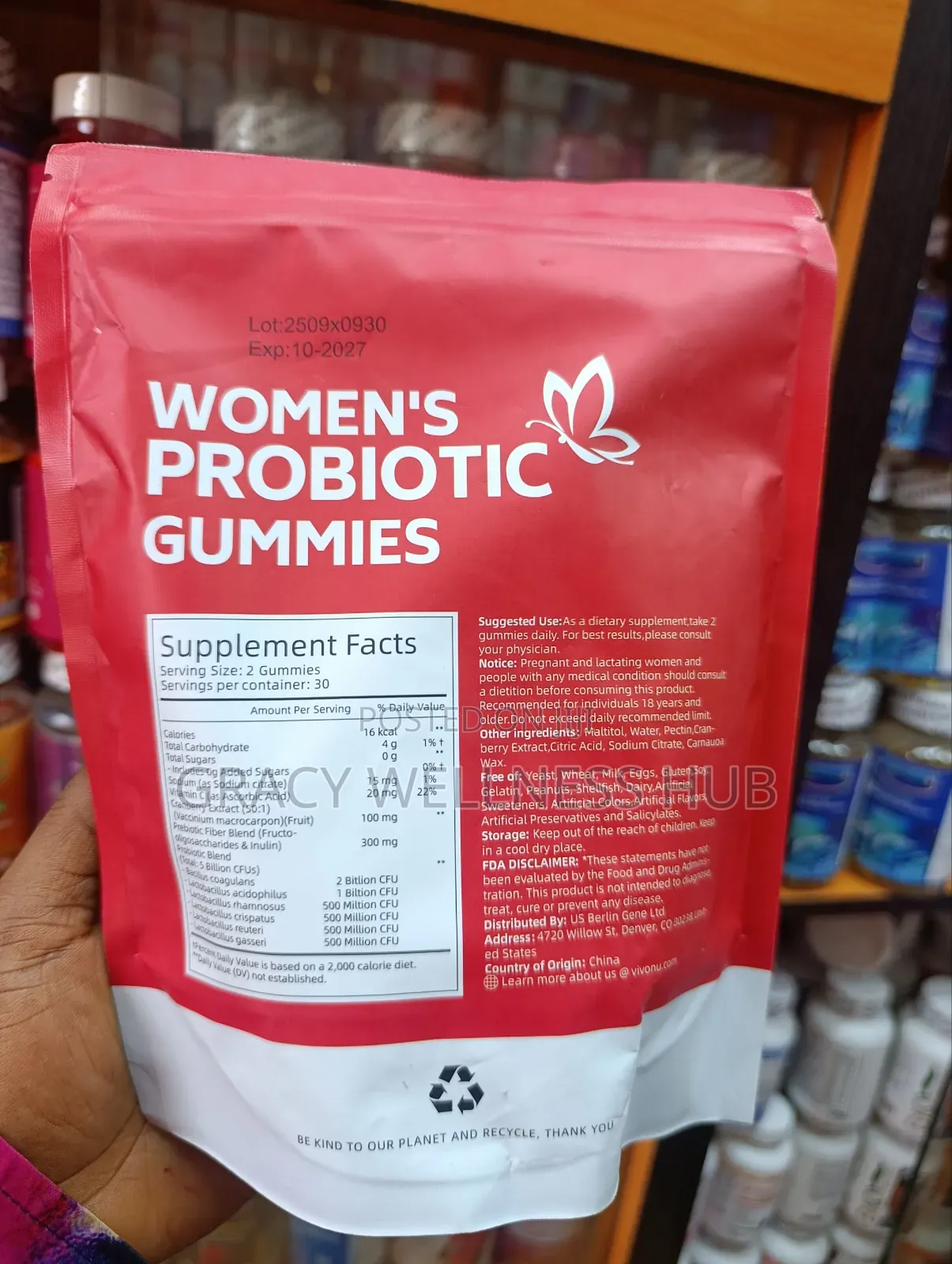 Vivonu Womens Probiotics Gummies