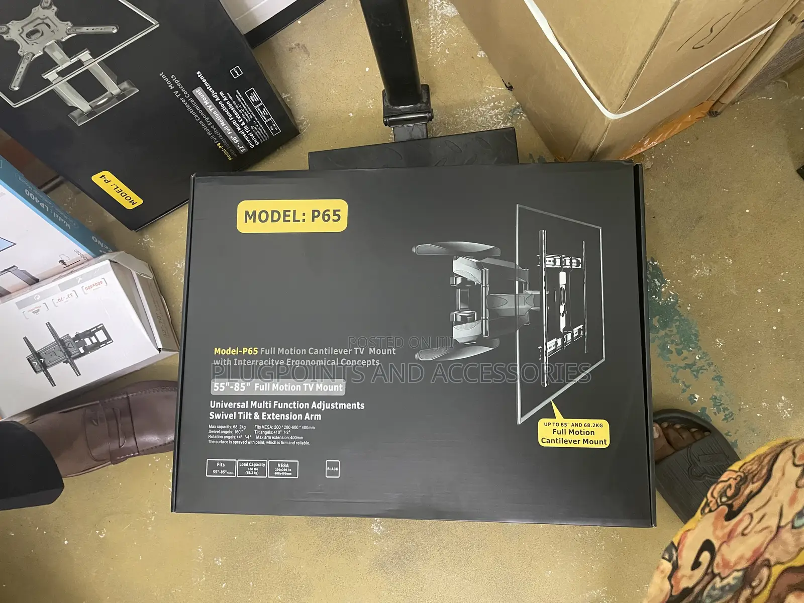 55 - 85” Adjustable Tv Wall Bracket + Free Delivery Today Only