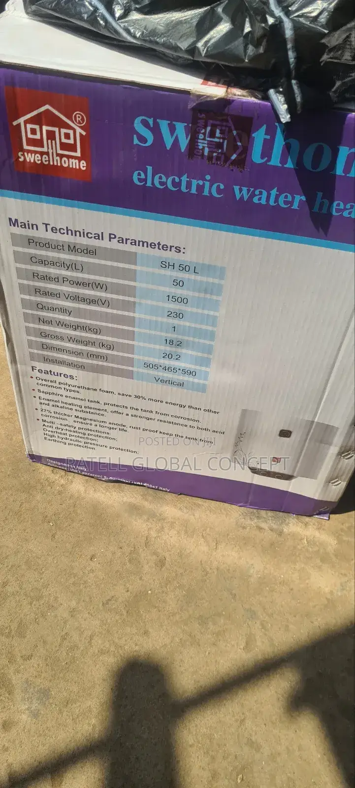Sweethome 50 Litres Water Heater