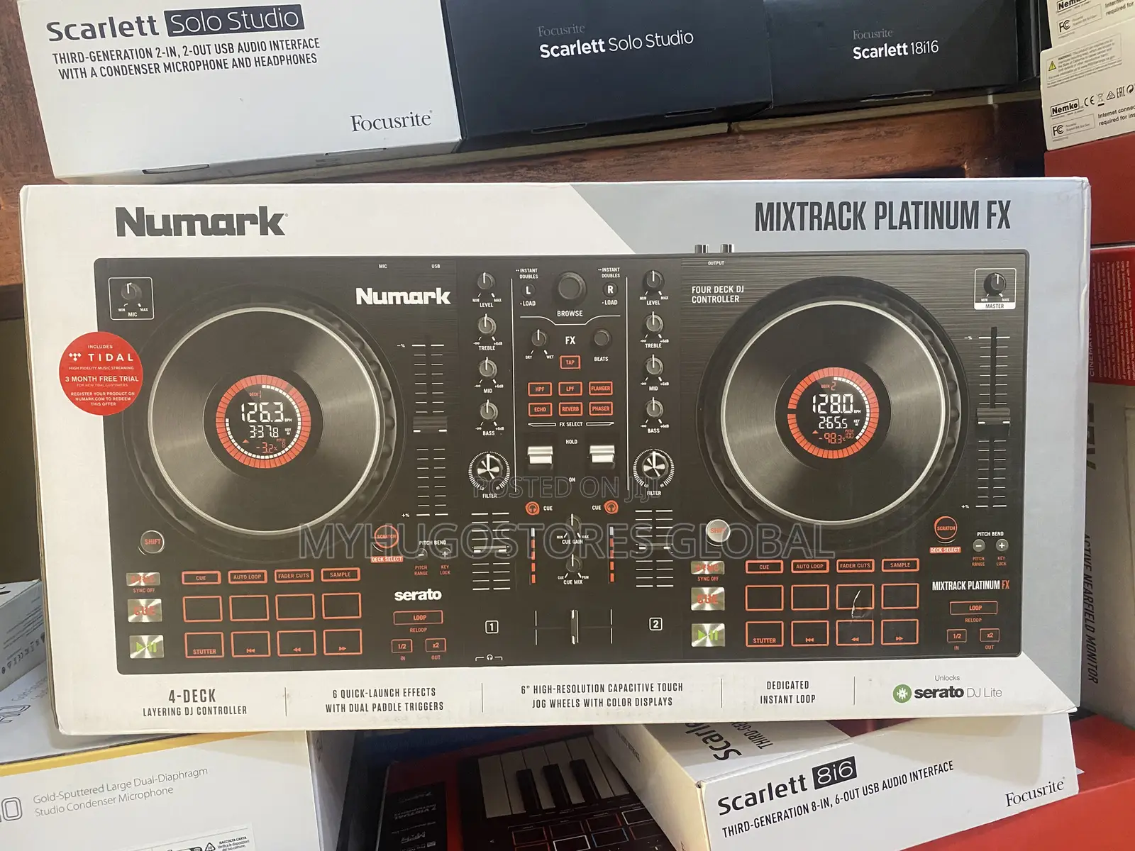 Numark Mixtrack Platinum Fx 4-Deck Serato Dj Controller Kit