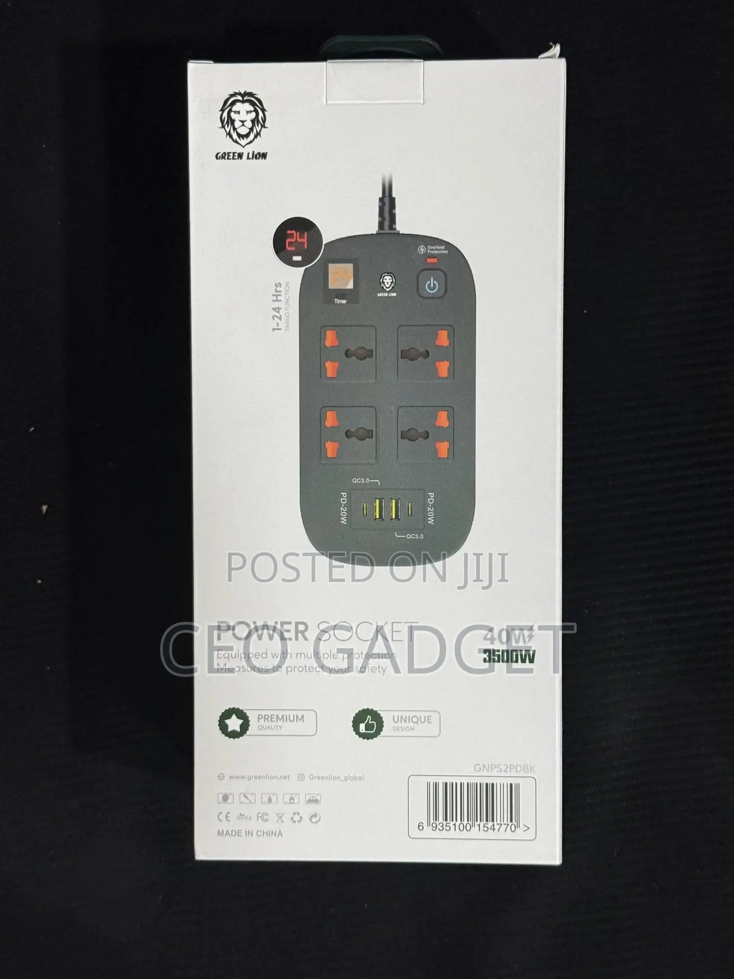 Green Lion 40w Multiport Smart Power Socket 3500w (3m)