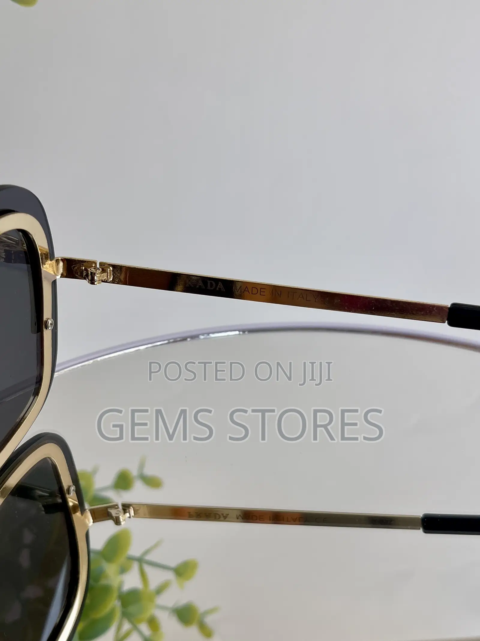 Cutting-Edge Prada Black Gold Visor Sunglasses - Luxury Style Ui