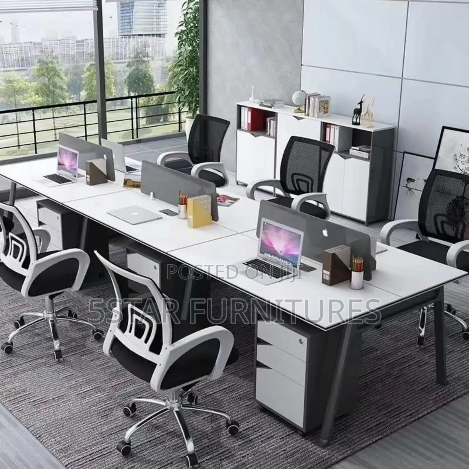 6 Man Workstation Unit With 6 Chairs