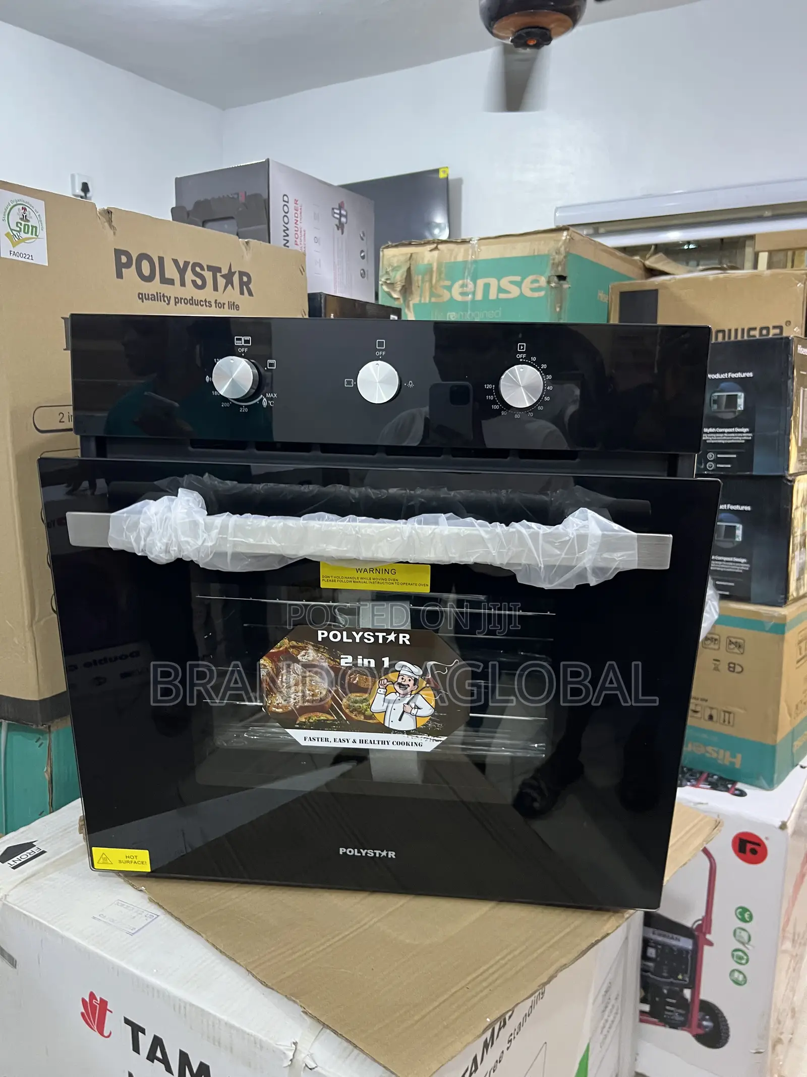 Polystar Pv-Eg271bb Dual Cooker 60cm Built-in Oven Edition