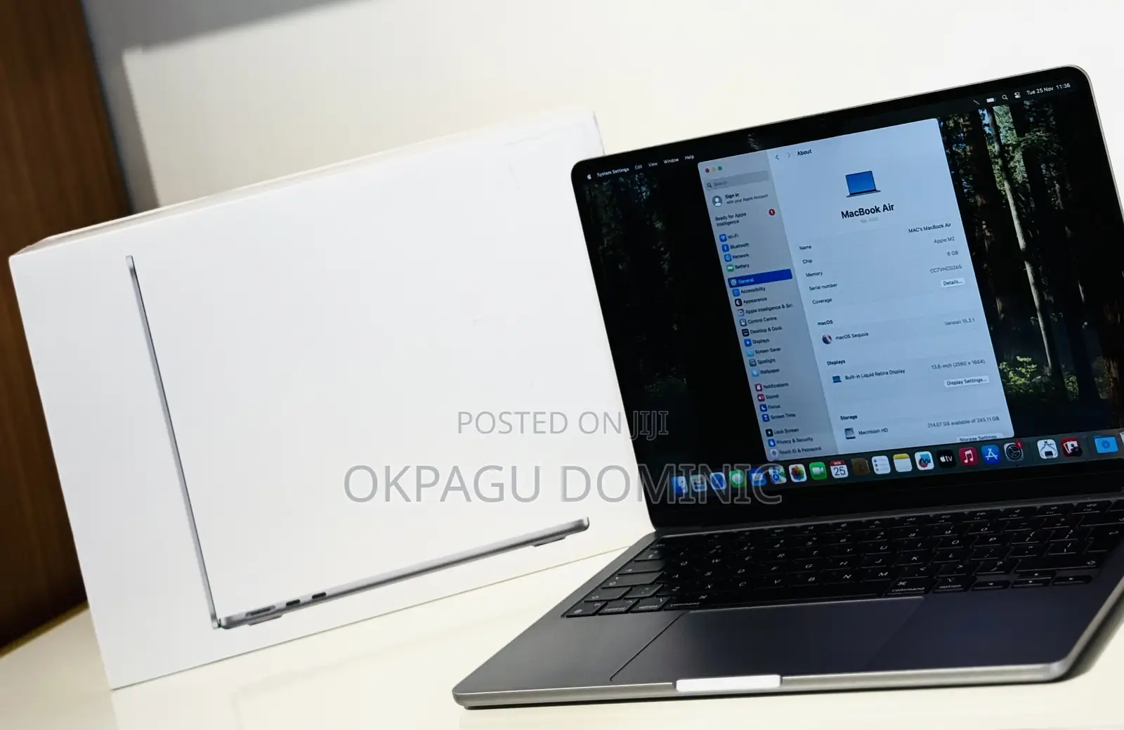 Laptop Apple MacBook Air 2022 M2 8GB Apple M2 HDD+SSD 256GB