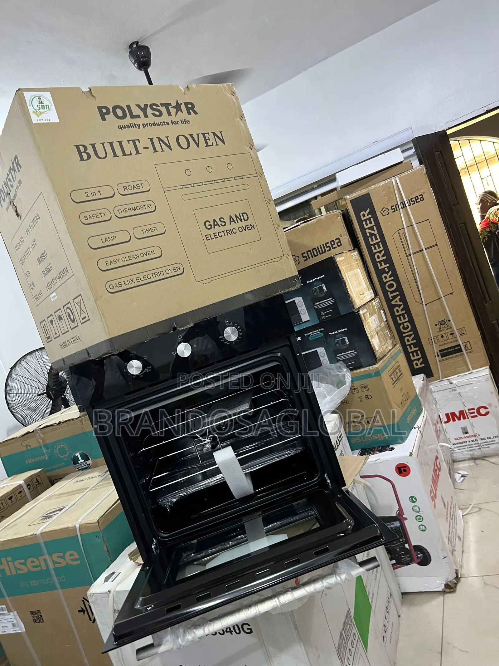 Polystar Pv-Eg271bb Dual Operation 60cm Built-in Oven