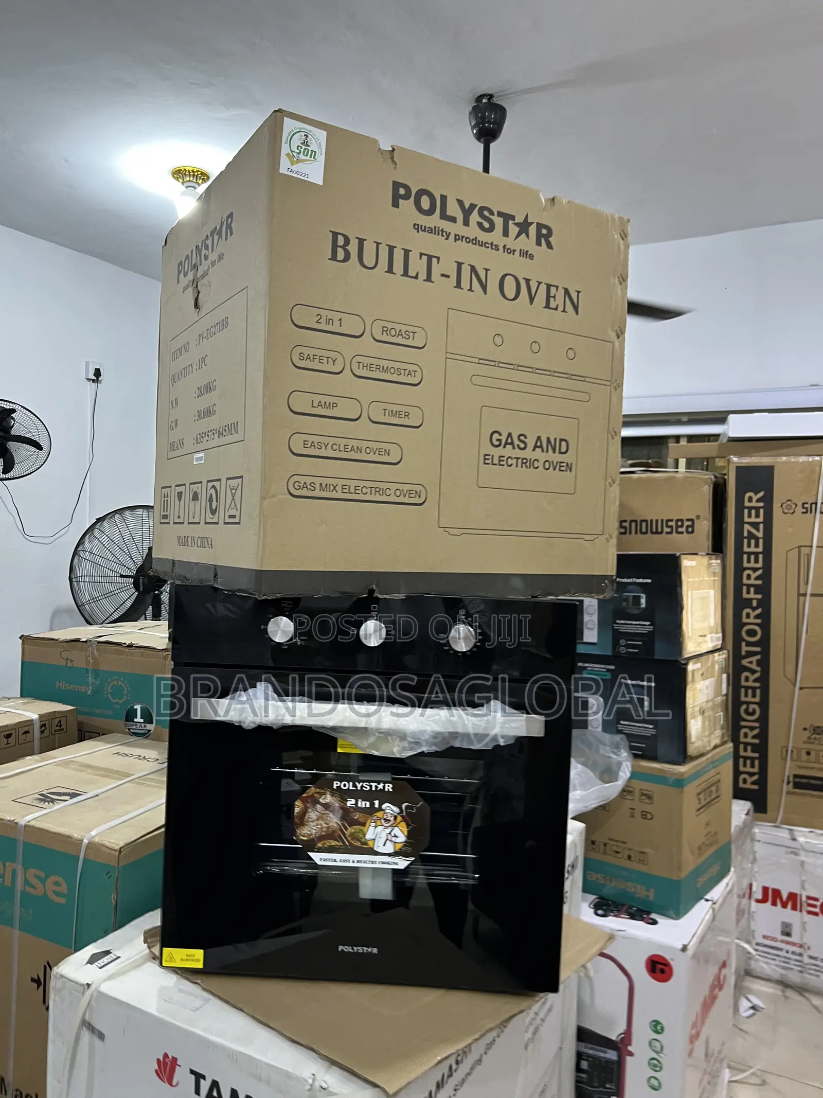 Polystar Pv-Eg271bb Dual Oven Built-in 60cm High Output