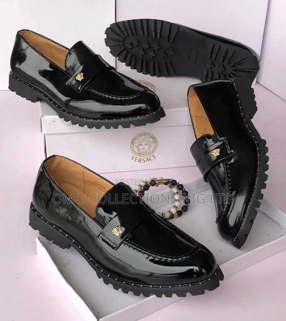 High Quality Versace Men’S Leather Shoes – Fully Boxed