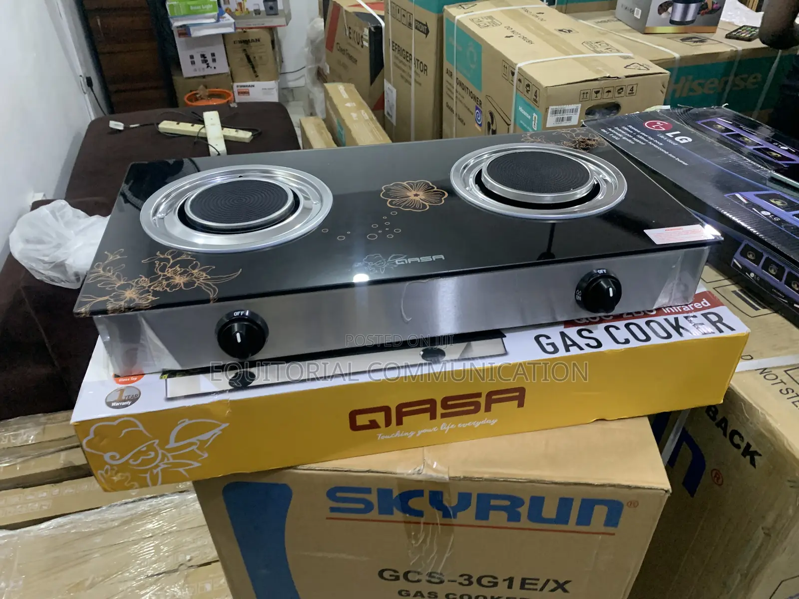 Qasa Double Infrared Gas Cooker – Model QGC-2bg