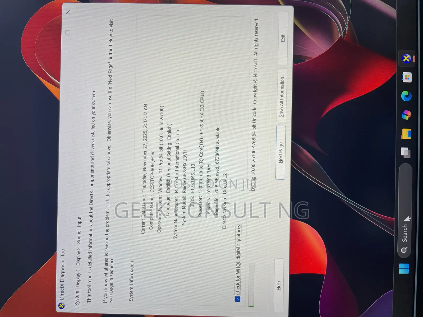 Laptop MSI Raider GE78HX 64GB Intel Core i9 SSD 1T