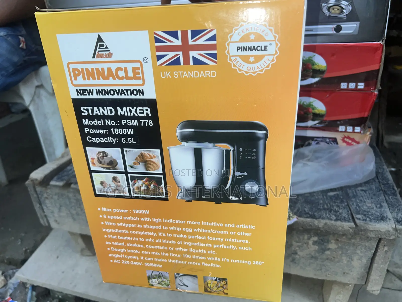 Pinnacle 6.5l Stand Mixer-1800w
