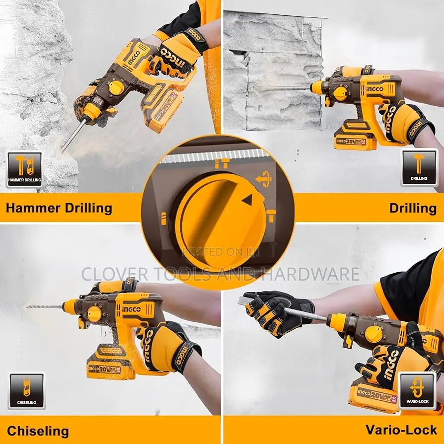 Ingco 20v Cordless Rotary Hammer Crhli202081