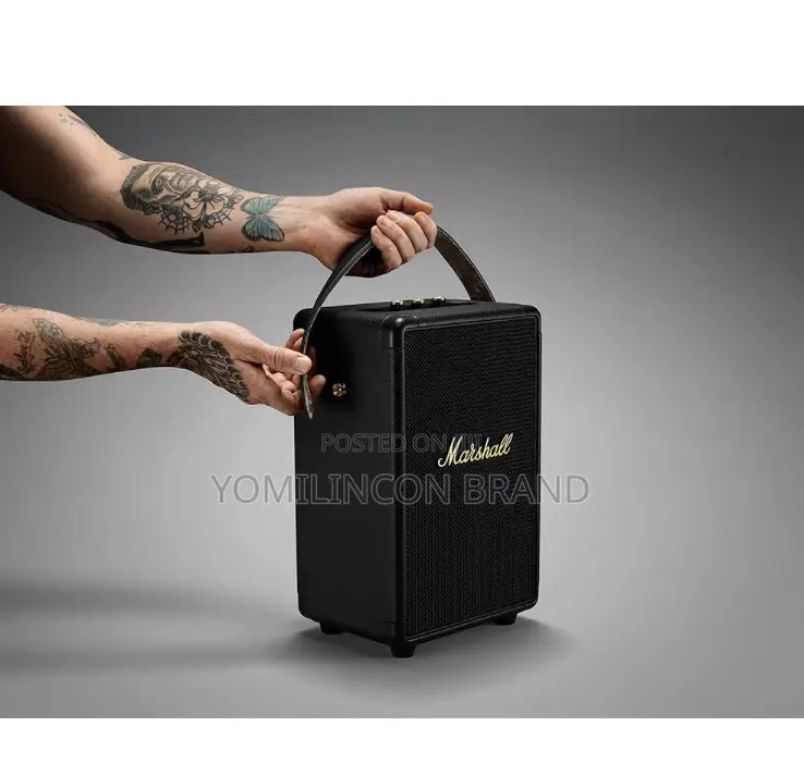 Marshall Tufton Portable Bluetooth Speaker, Black Brass