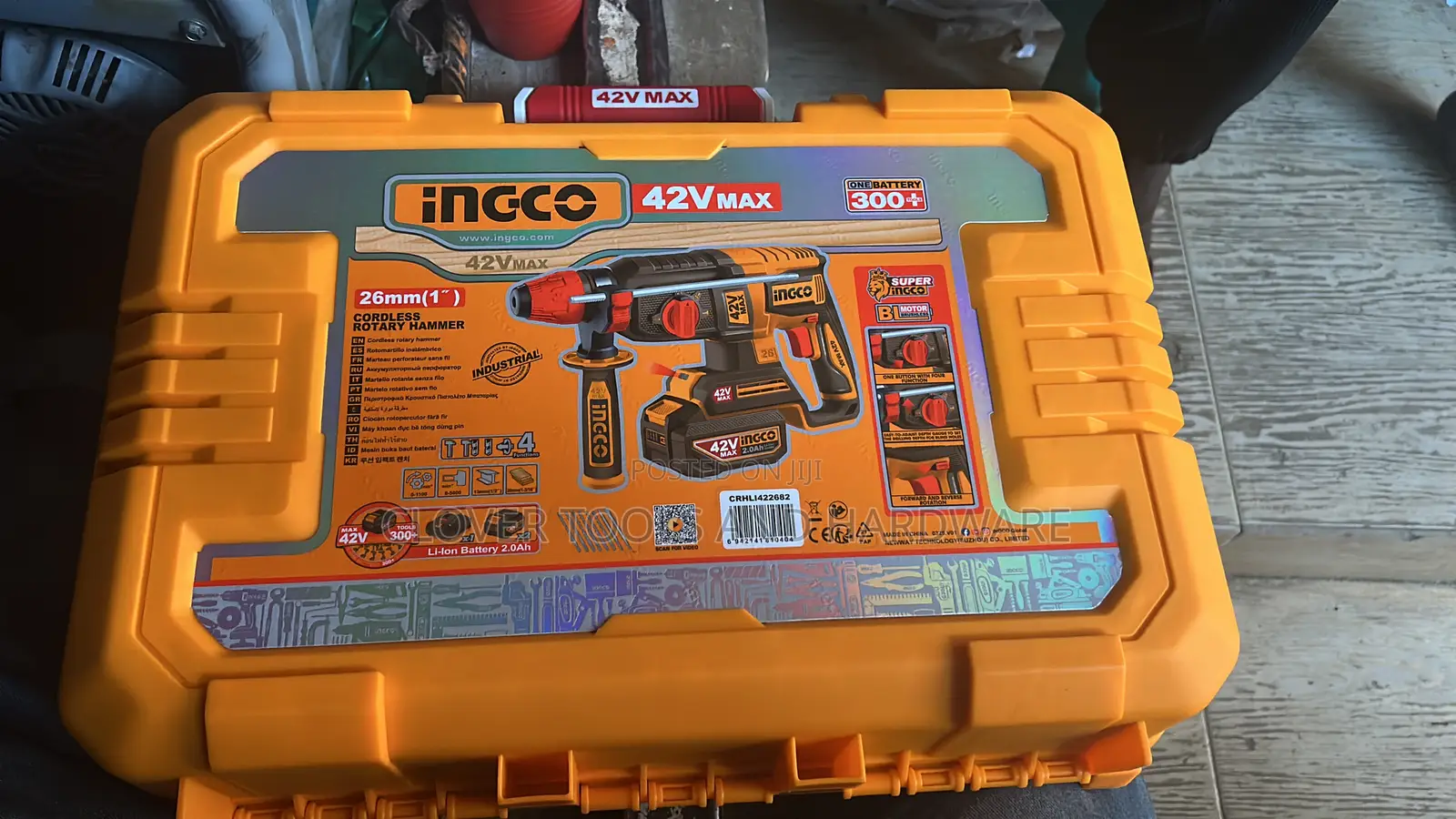 Ingco 42v Brushless Cordless Rotary Hammer Drill Kit Crhli422682