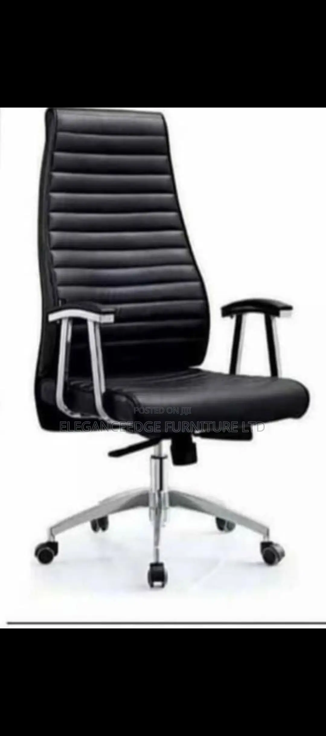 Black Leather Ergonomic Executive Director Office Chair