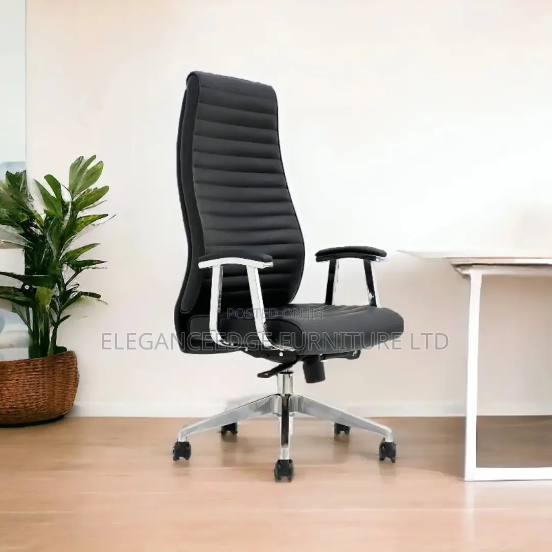 Black Leather Ergonomic Executive Director Office Chair