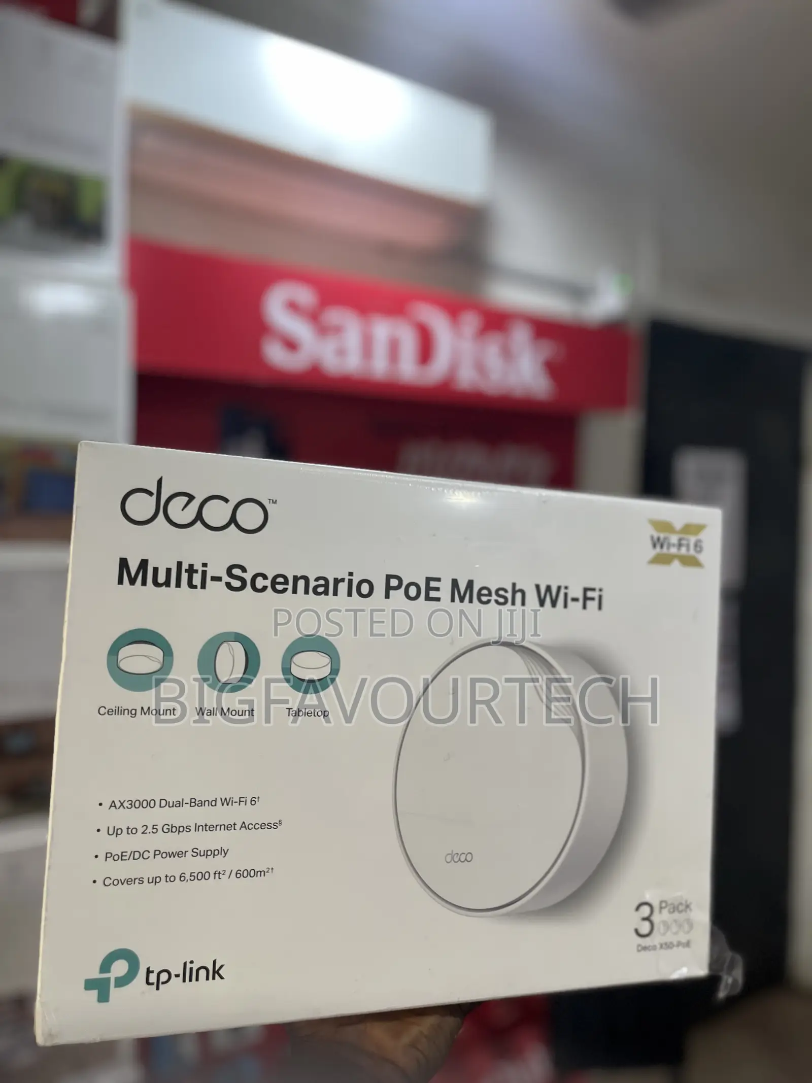 Deco X50-Poe Ax3000 Whole Home Mesh Wifi 6 System With Poe