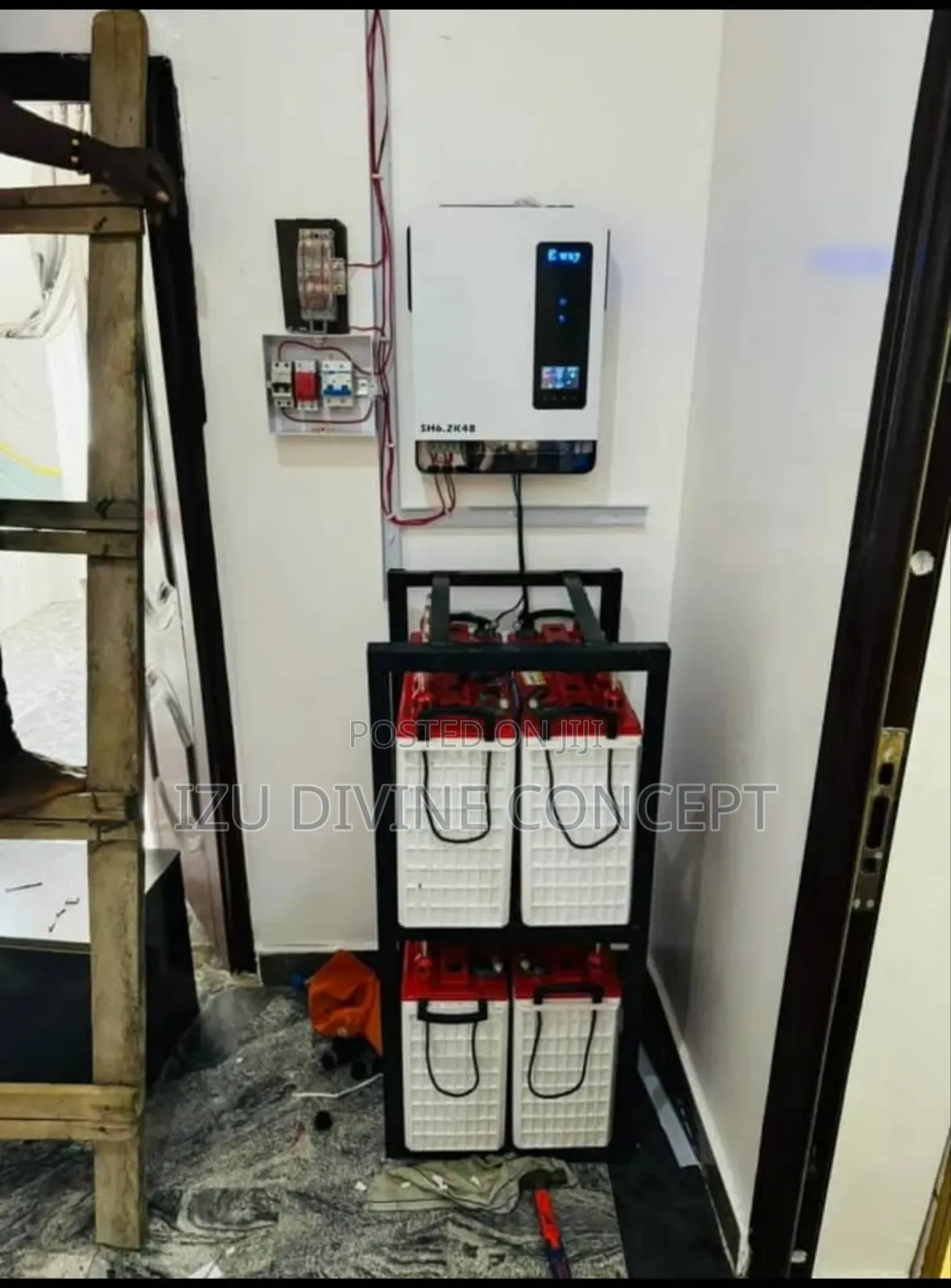 6kva Inverter Setup and 4pcs of Tubular Batteries Backup