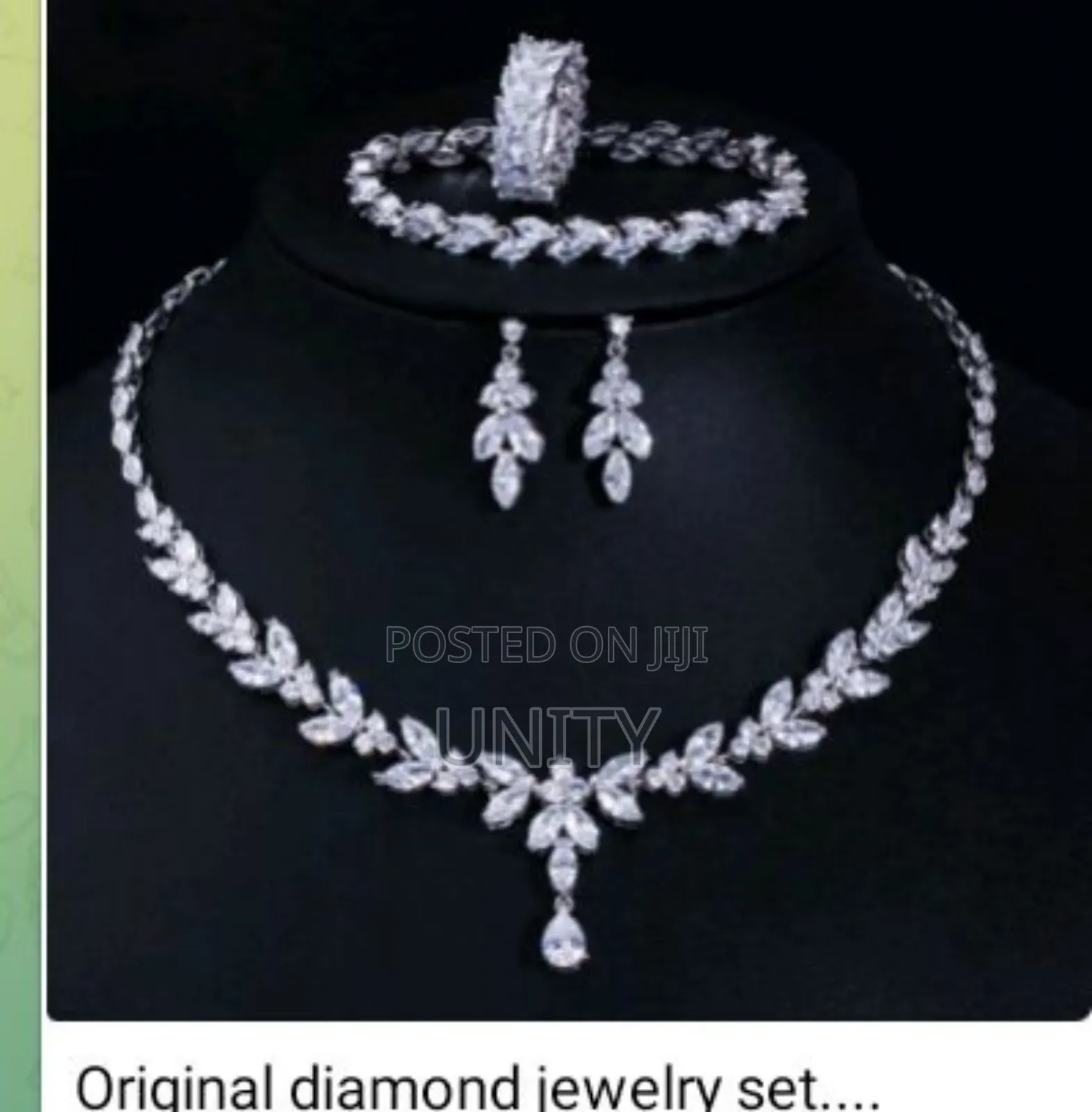 Original Diamond Jewelry Set. Bridal