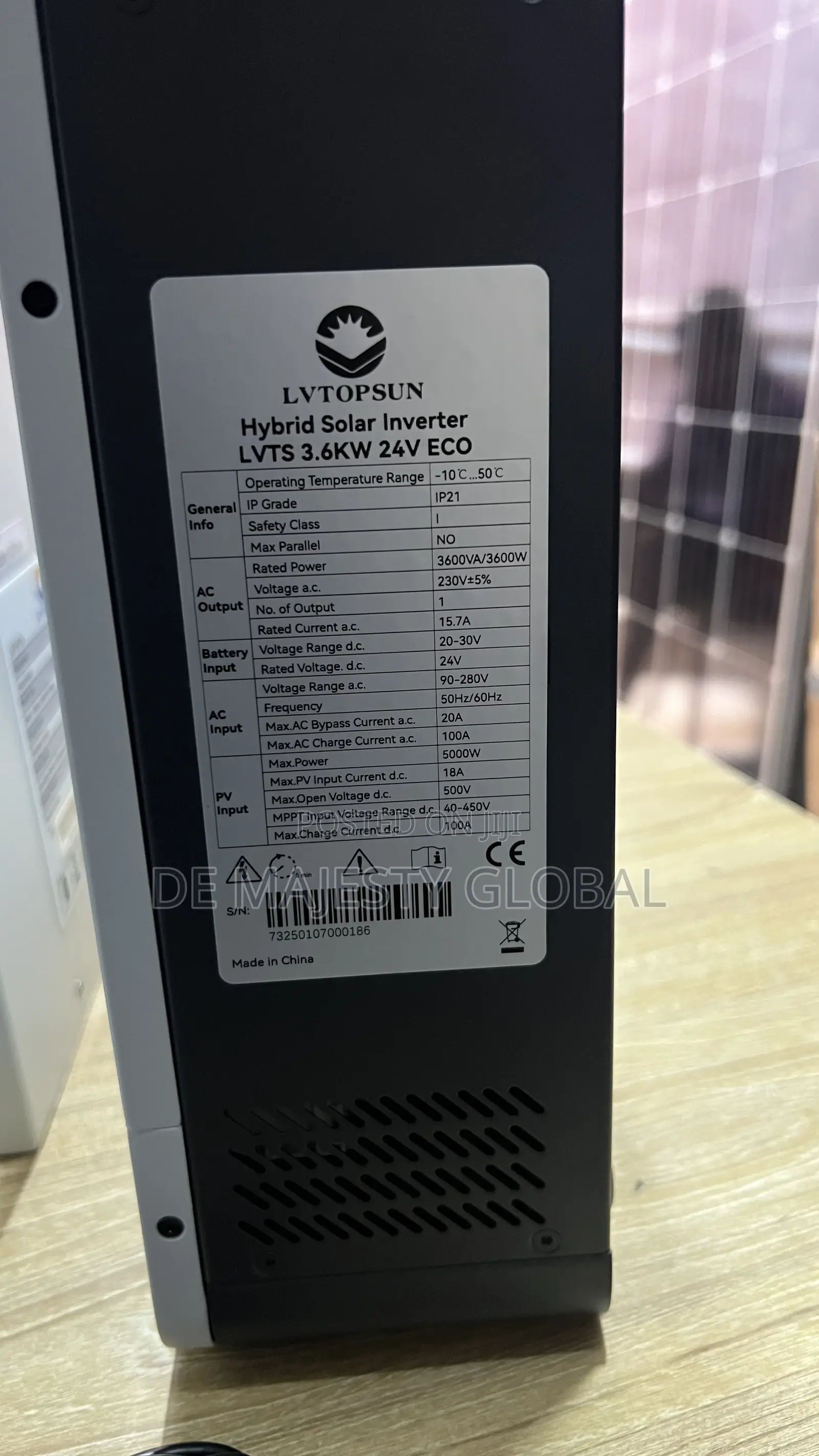 Lvtopsun 3.6kw 24v Wifi Inverter With 2yrs Warranty
