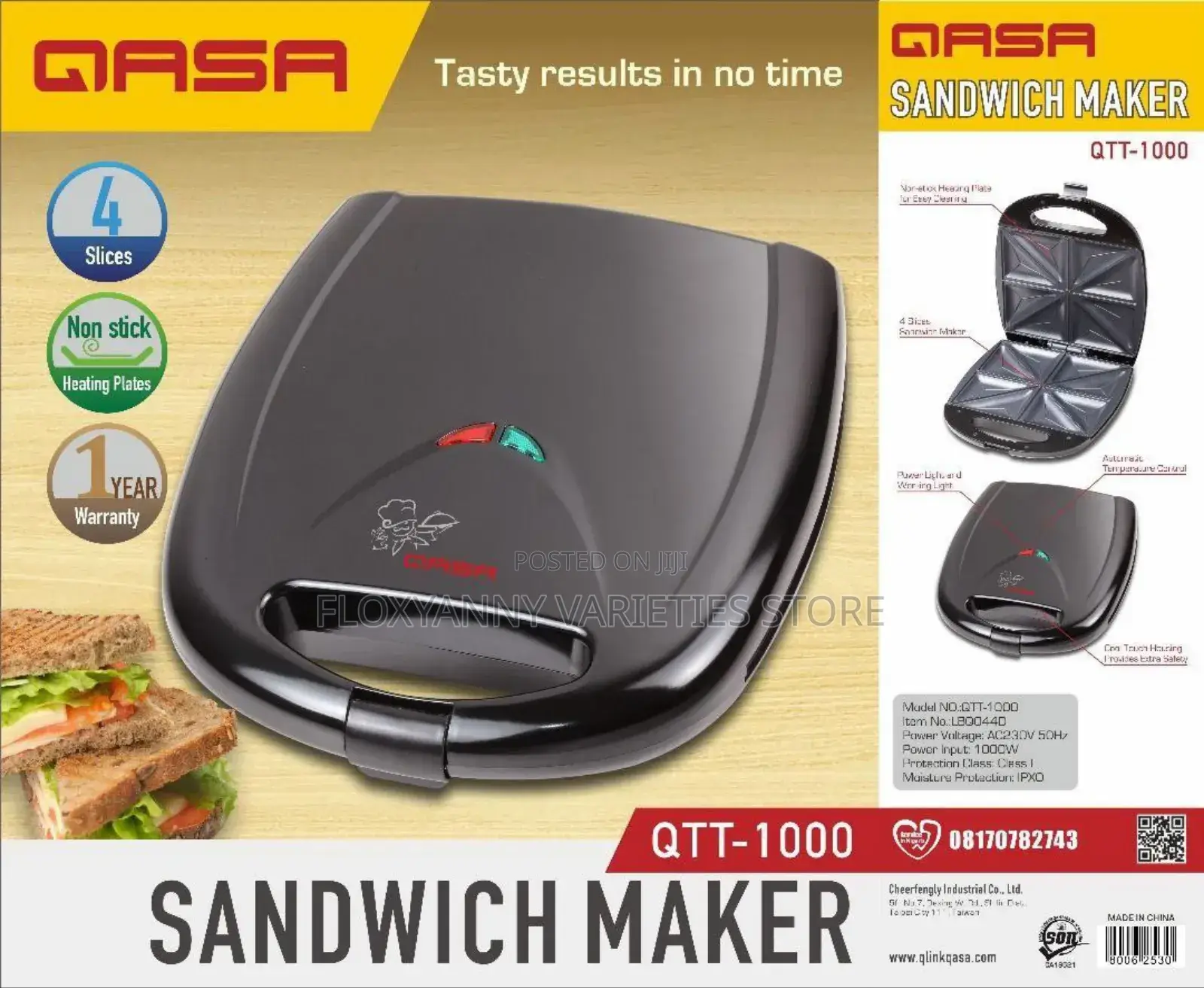Qasa 4 Face Sandwich Maker
