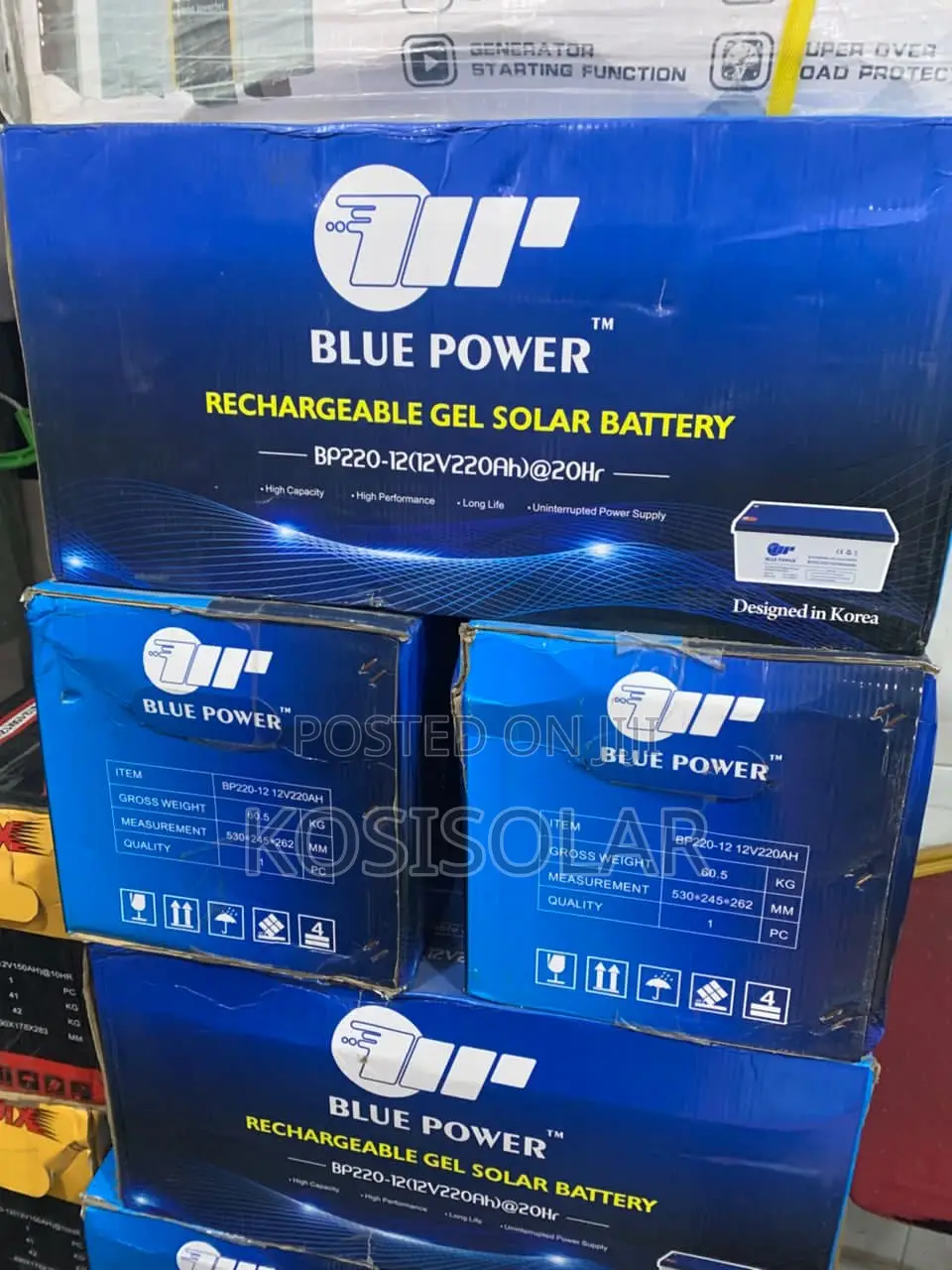 220ah 12v Blue Power Dry Cell Battery