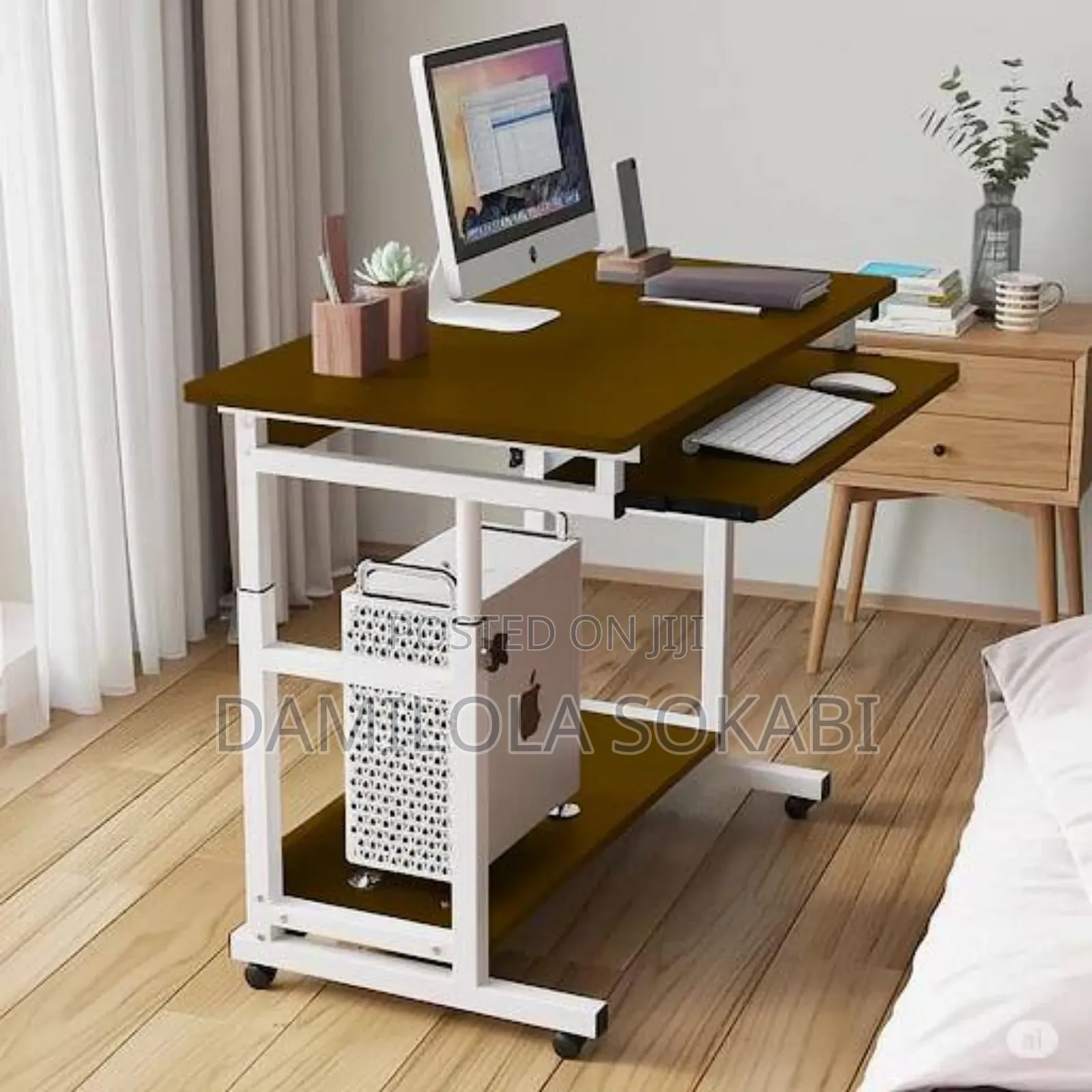 Laptop Table Extendable Drawer 80cm