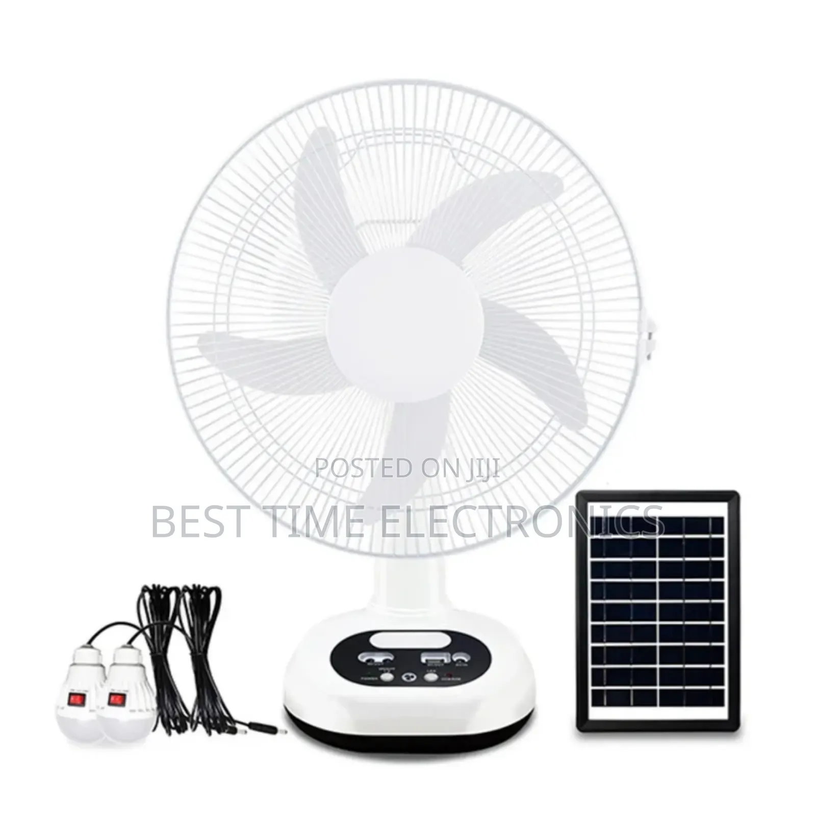 12" Mingsheng Solar Rechargeable Table Fan