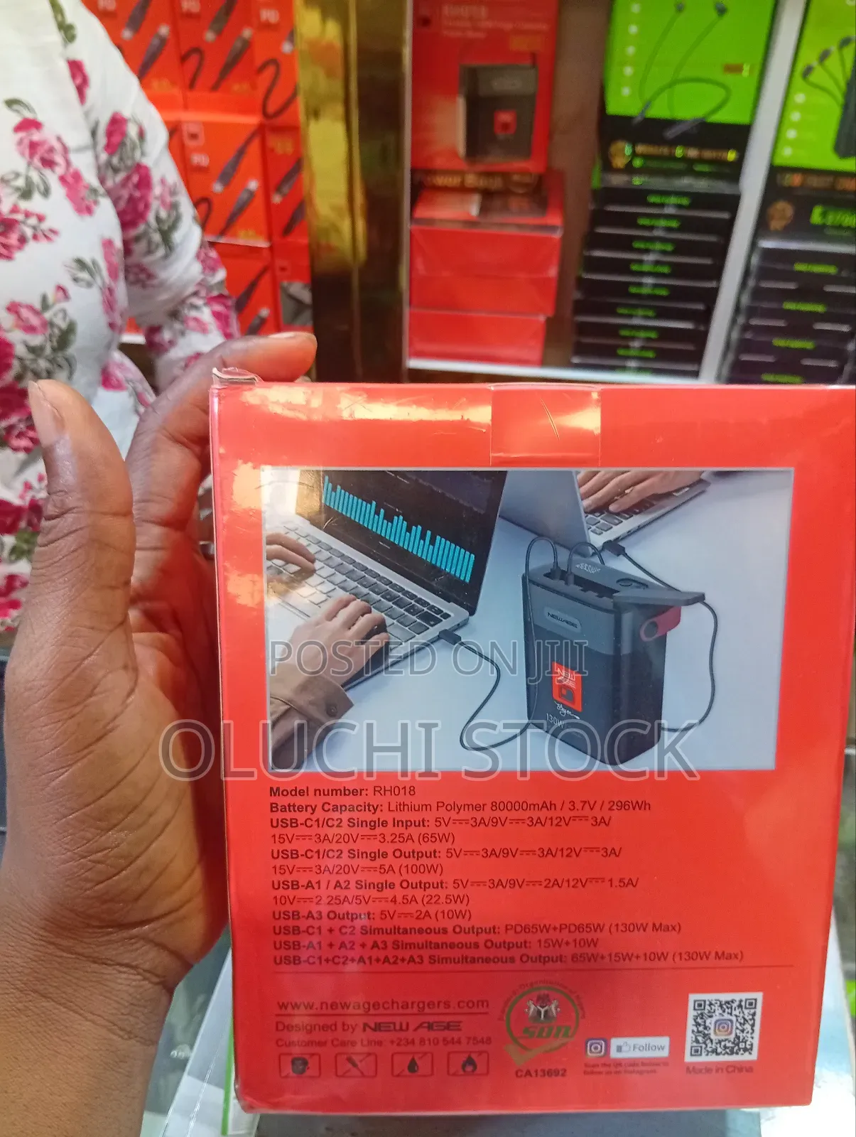 New Age 80000mah Laptop Power Bank 130w