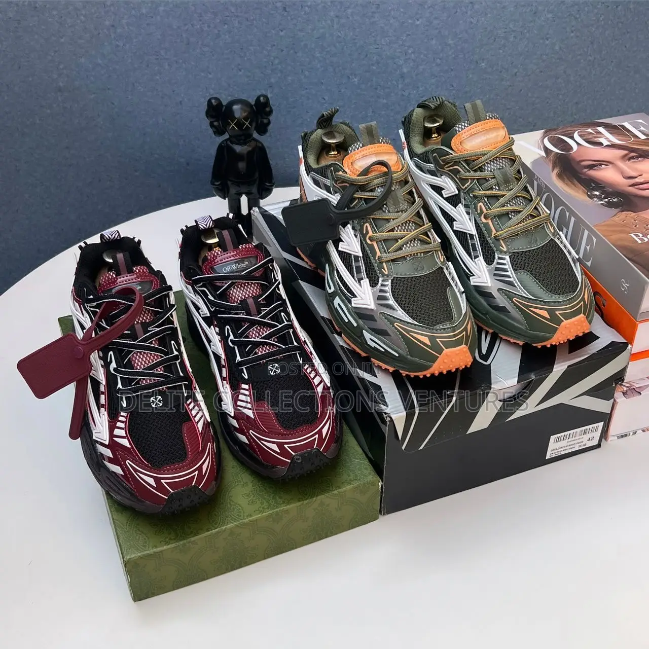 *Off White Ow Be Right Back Green Orange Sneaks*