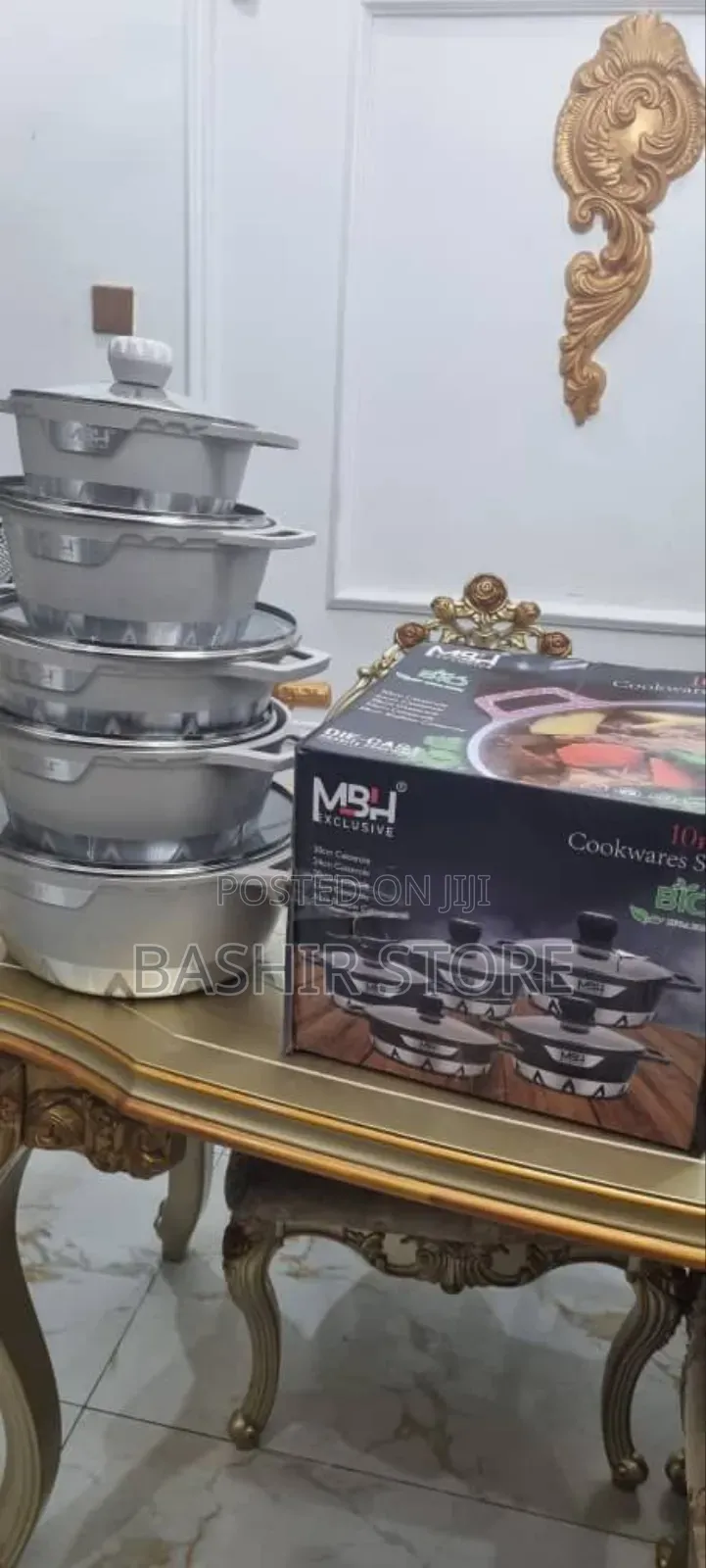 MBH Exclusive Cookwares Set,10-Piece Granite Designer Pot Set.