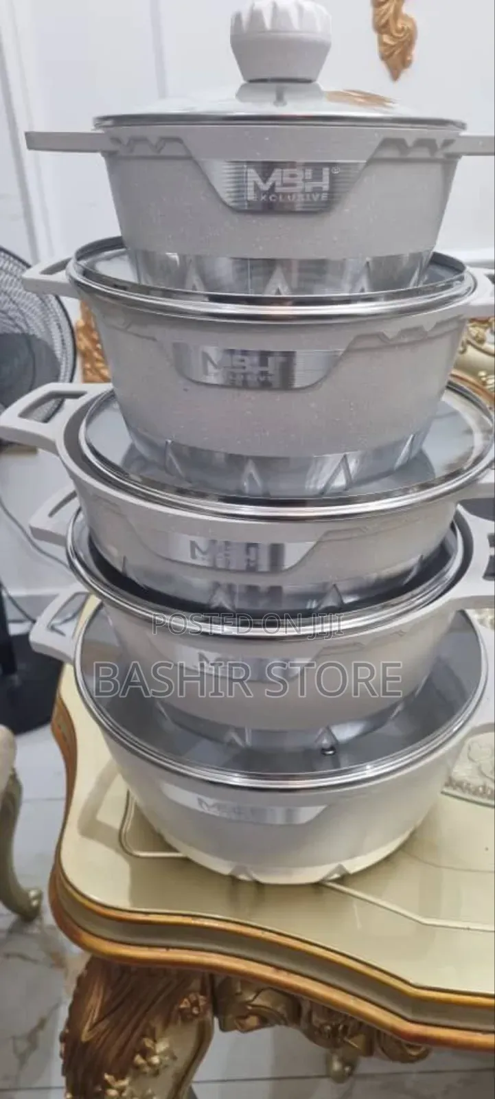MBH Exclusive Cookwares Set,10-Piece Granite Designer Pot Set.