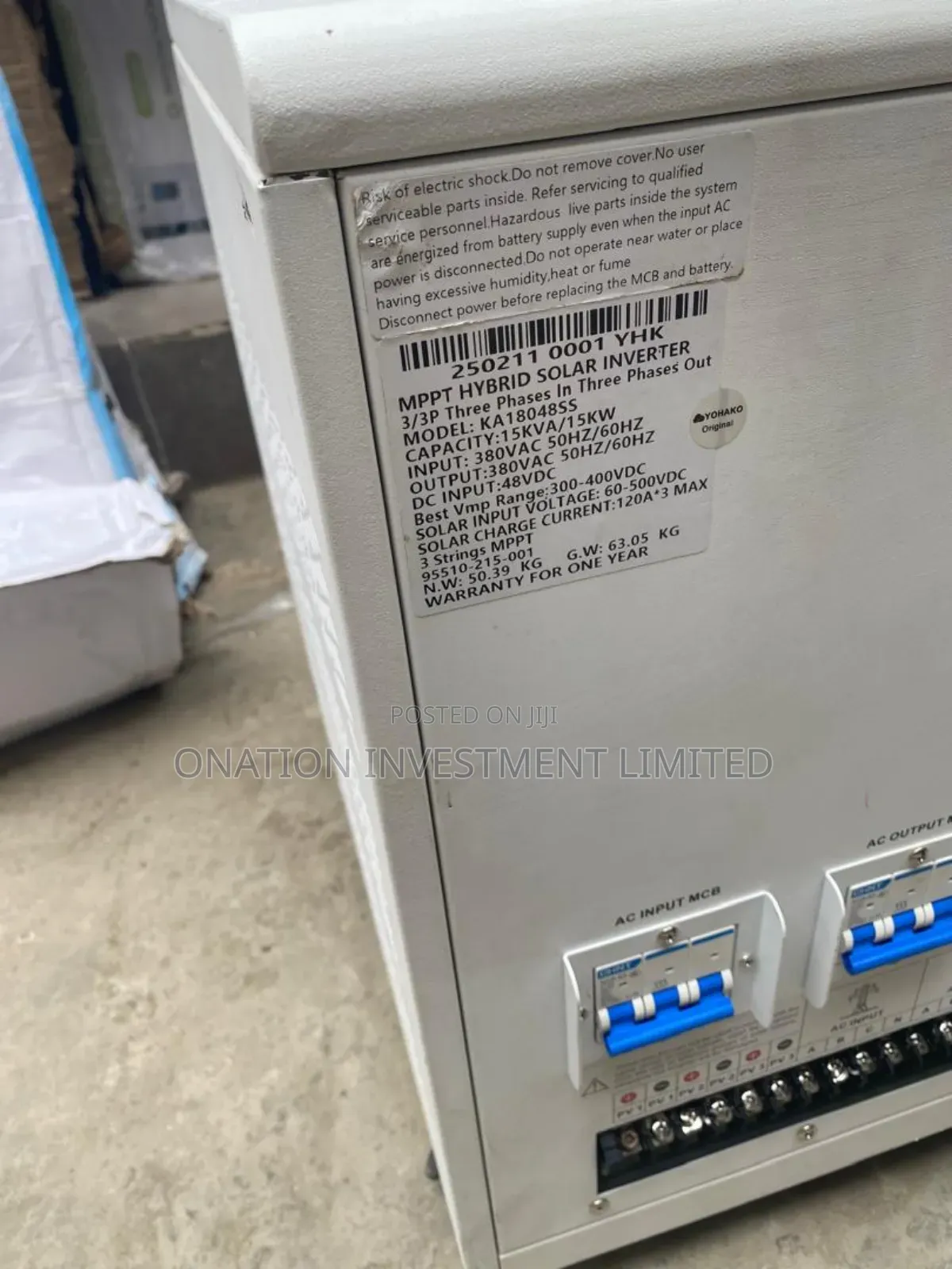 15kva 48v 3phase Yohako Inverter Hybrid Inverter