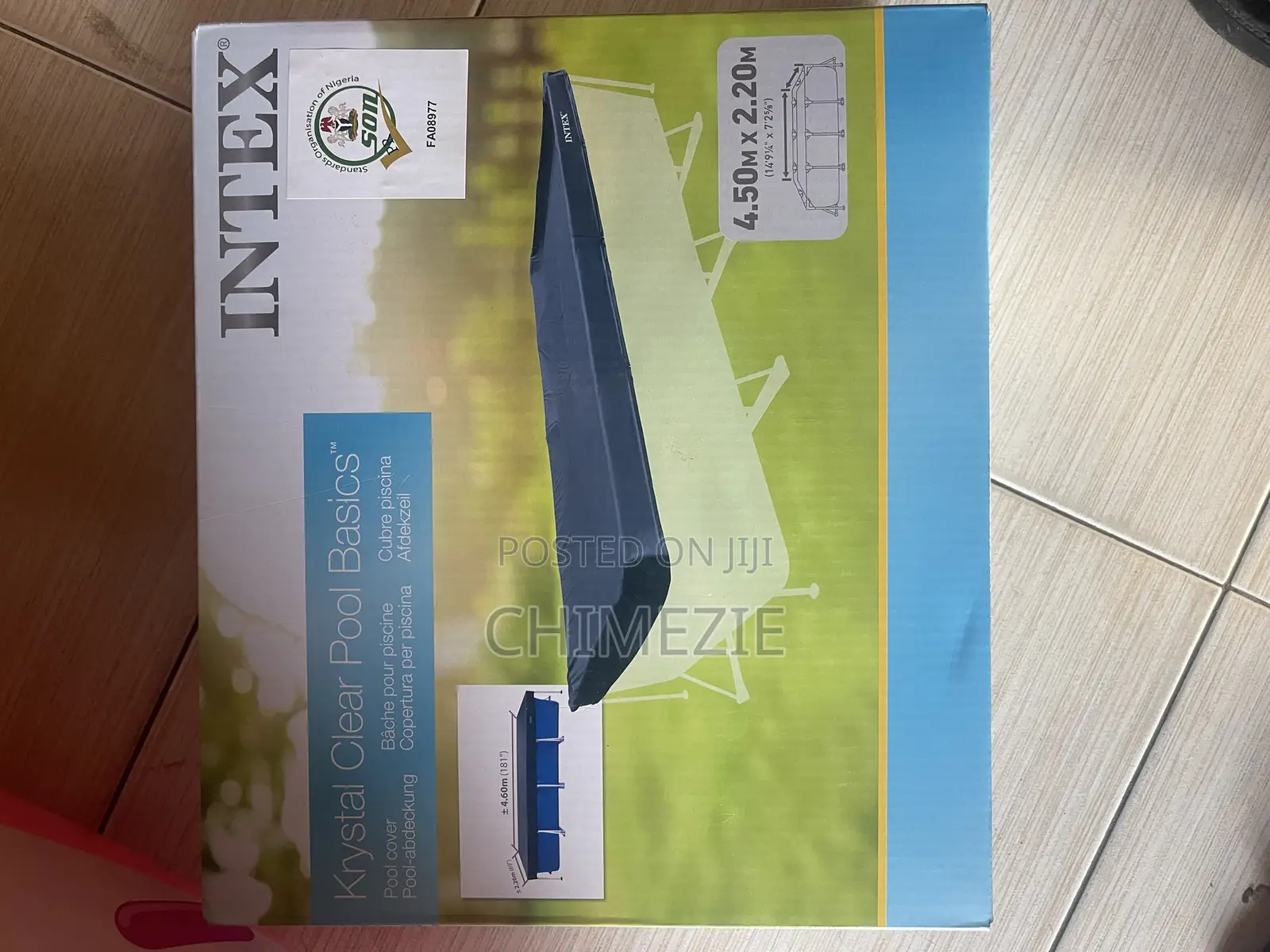 Intex 15ft by 7ft Swimming Pool With Swim Ladder, Cover and 2 Floater