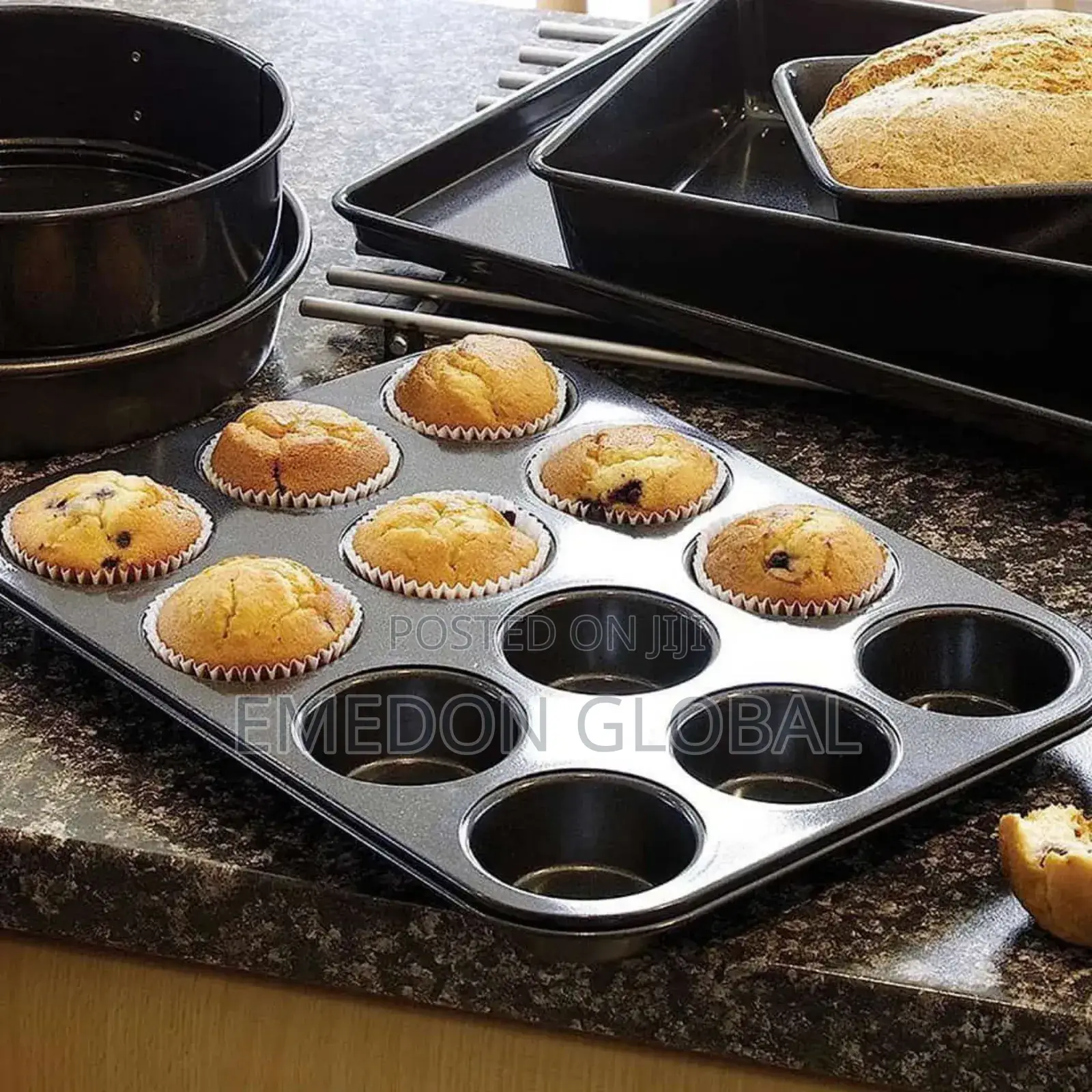 Aluminum Non-Stick 12 Holes Muffin Cake Pan